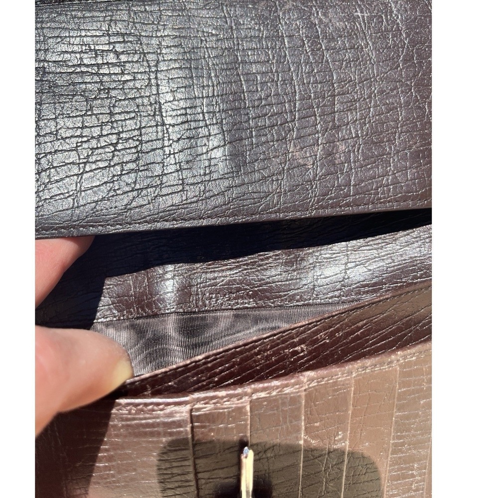 Vintage Gucci GG Canvas Web Stripe Continental Wallet Jackie Clasp Leather Italy - Picture 10 of 13